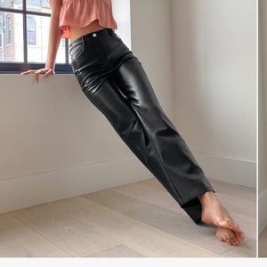 Aritzia Wilfred Melina Leather Pants